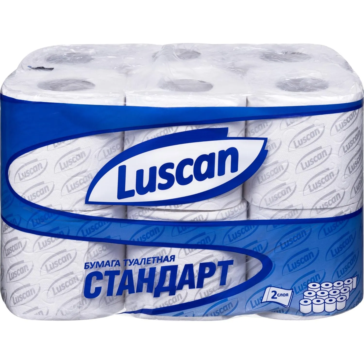 Бумага туалетная Luscan Standart 2сл бел вторичн втул21,88м 175л 12рул/уп_U - фото 2