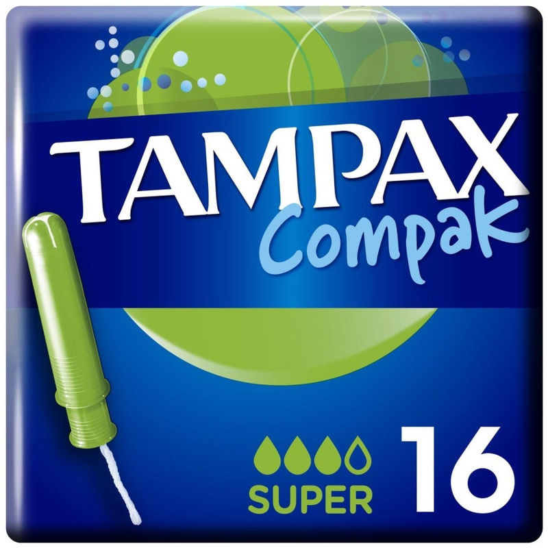 Тампоны TAMPAX Compak Super Duo с аппликатором 16шт/уп - фото 1