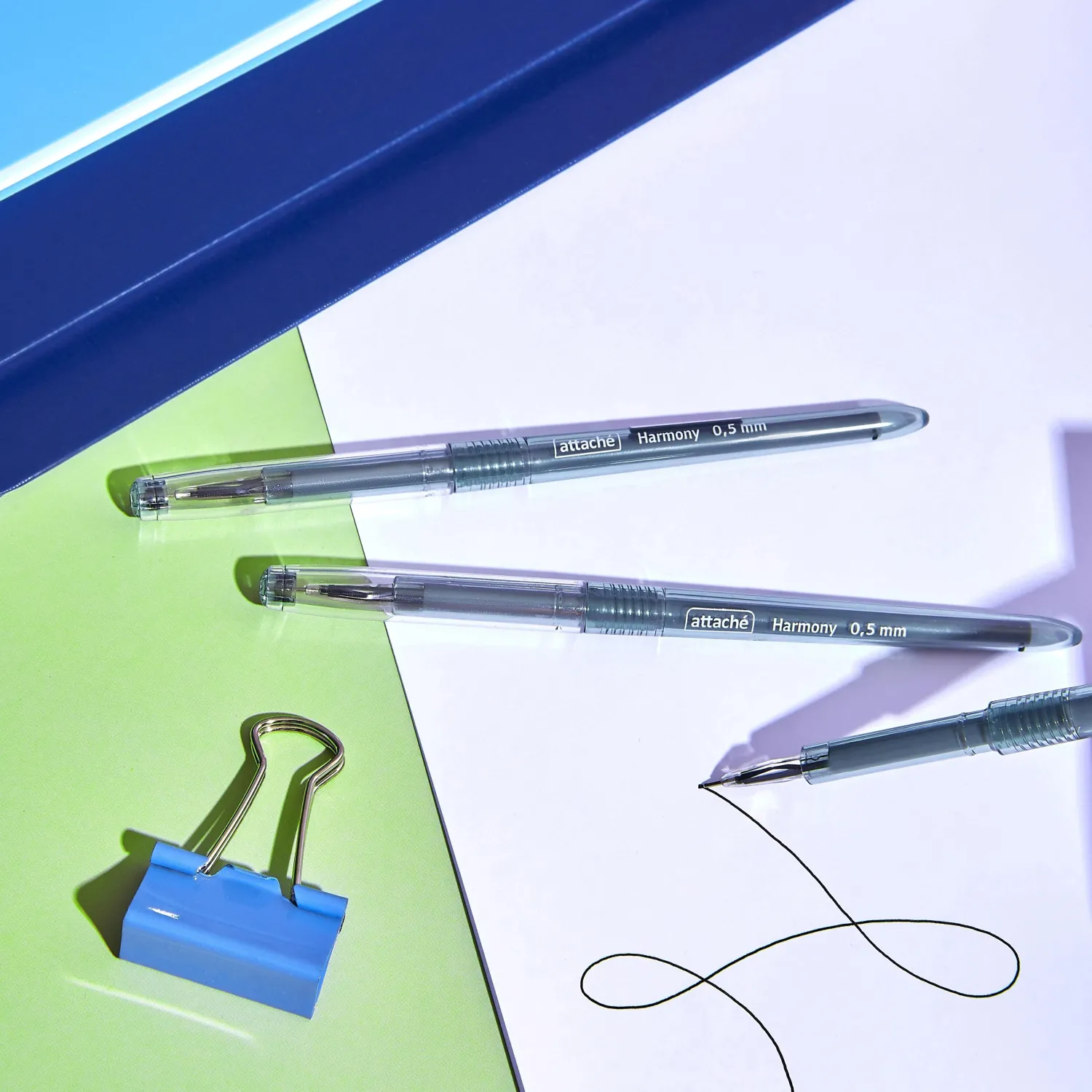 Ручка гелевая неавтомат. Attache Harmony,цвет чернил-черный 12шт/уп - фото 10