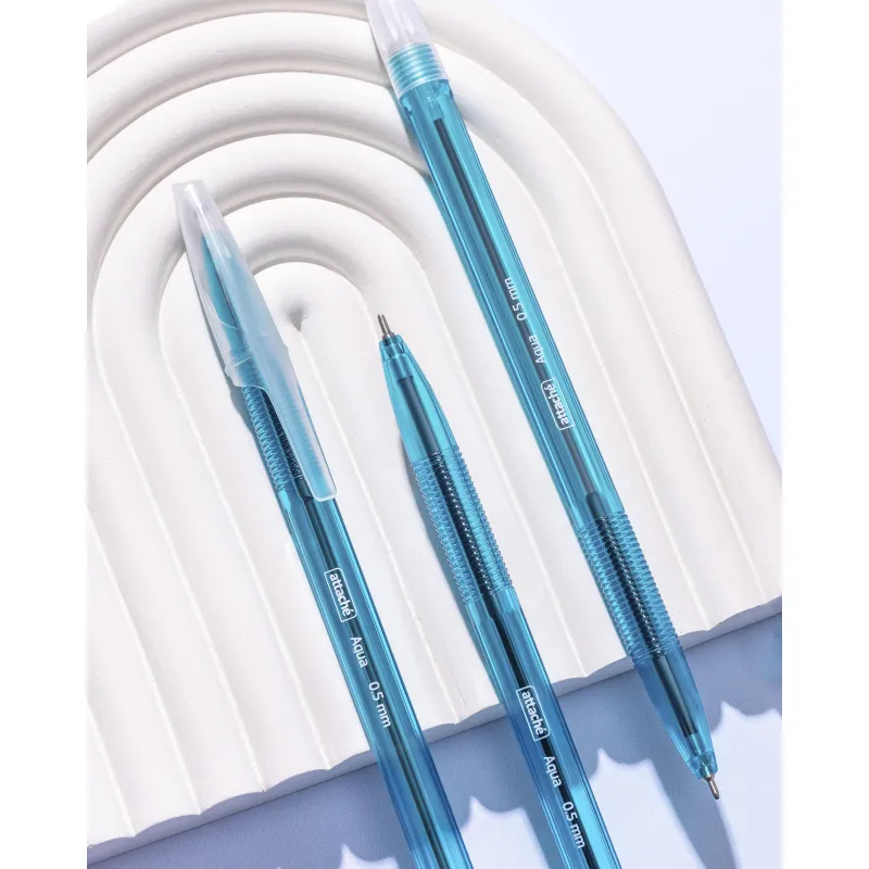 Ручка шариковая неавтомат. Attache Aqua, маслян, синий стерж 12шт/уп - фото 9