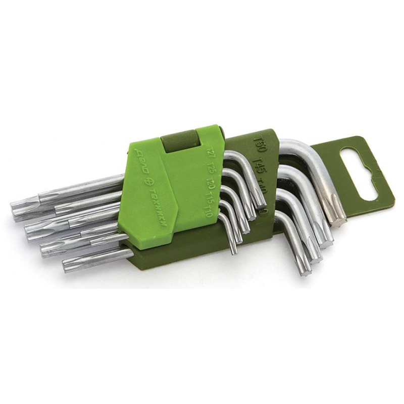 Набор ключей угловых TORX коротких 9 шт (Т10-Т50) Дело Техники 563090 - фото 1