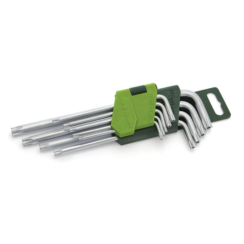 Набор ключей угловых TORX с отверстием 9 шт (Т10-Т50) Дело Техники 563591 - фото 1