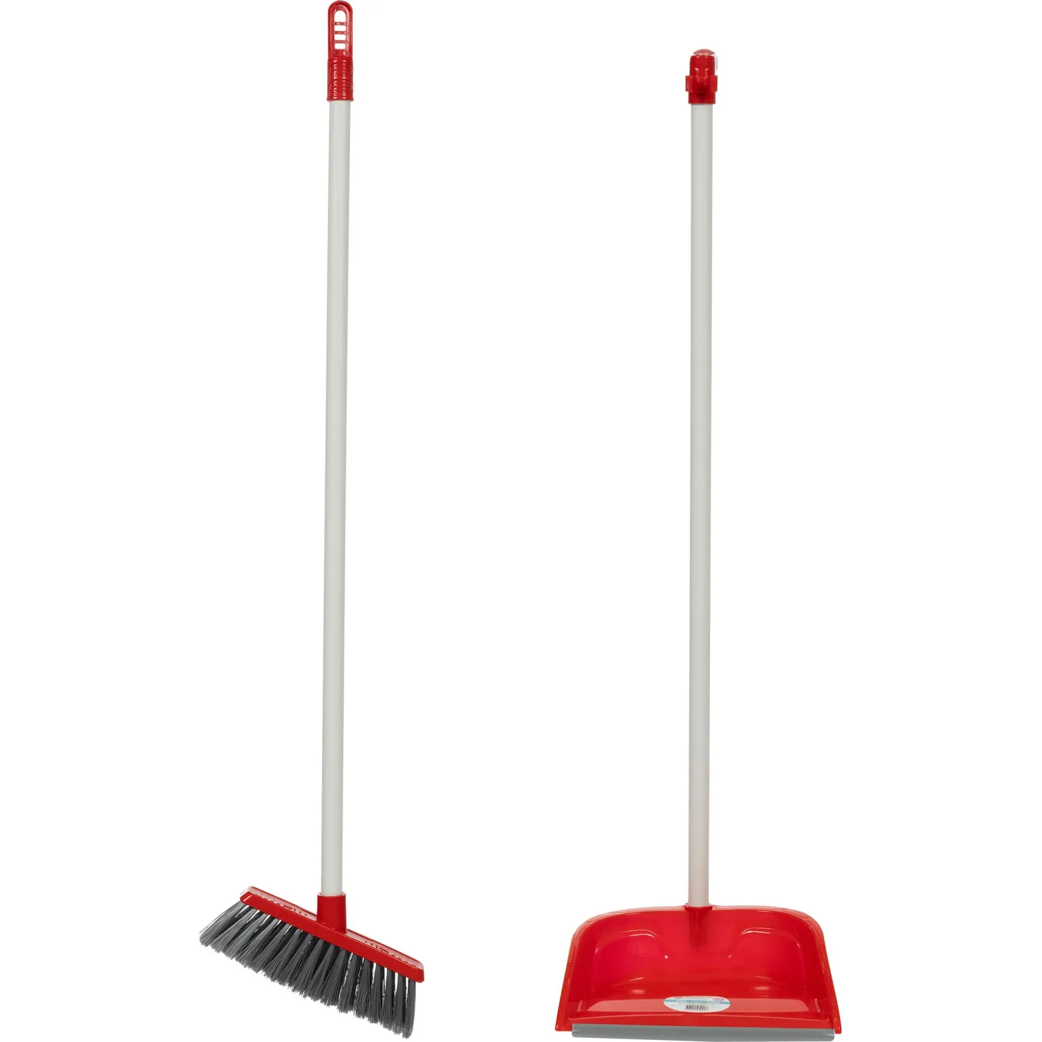 Комплект для уборки совок с щеткой для пола AF201-R, длинный ворс, красный - фото 2