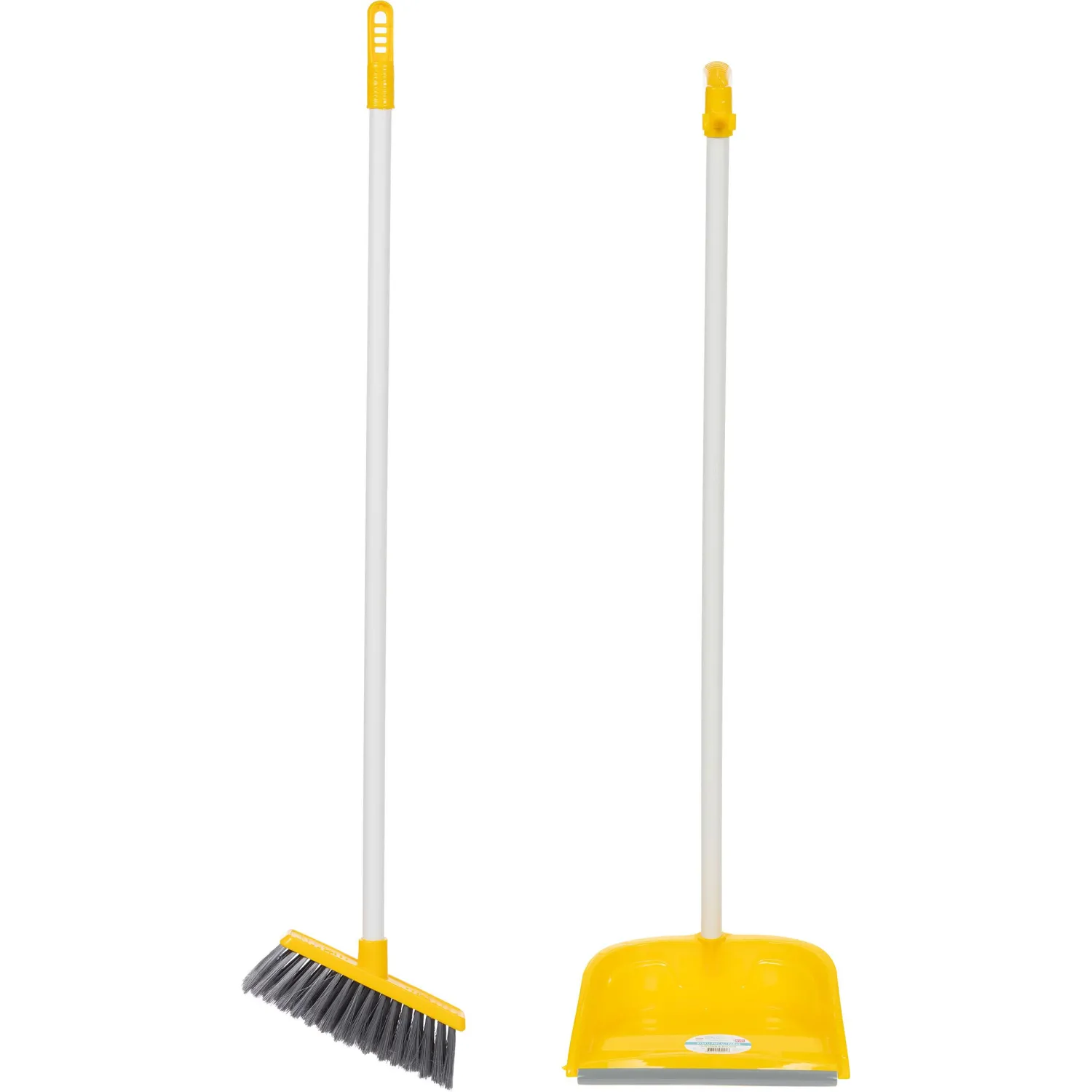 Комплект для уборки совок с щеткой для пола AF201-Y, длинный ворс, желтый Комплект для уборки совок с щеткой для пола AF201-Y, длинный ворс, желтый - фото 2