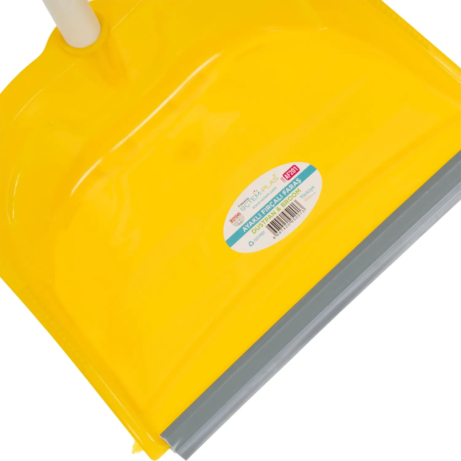 Комплект для уборки совок с щеткой для пола AF201-Y, длинный ворс, желтый Комплект для уборки совок с щеткой для пола AF201-Y, длинный ворс, желтый - фото 4
