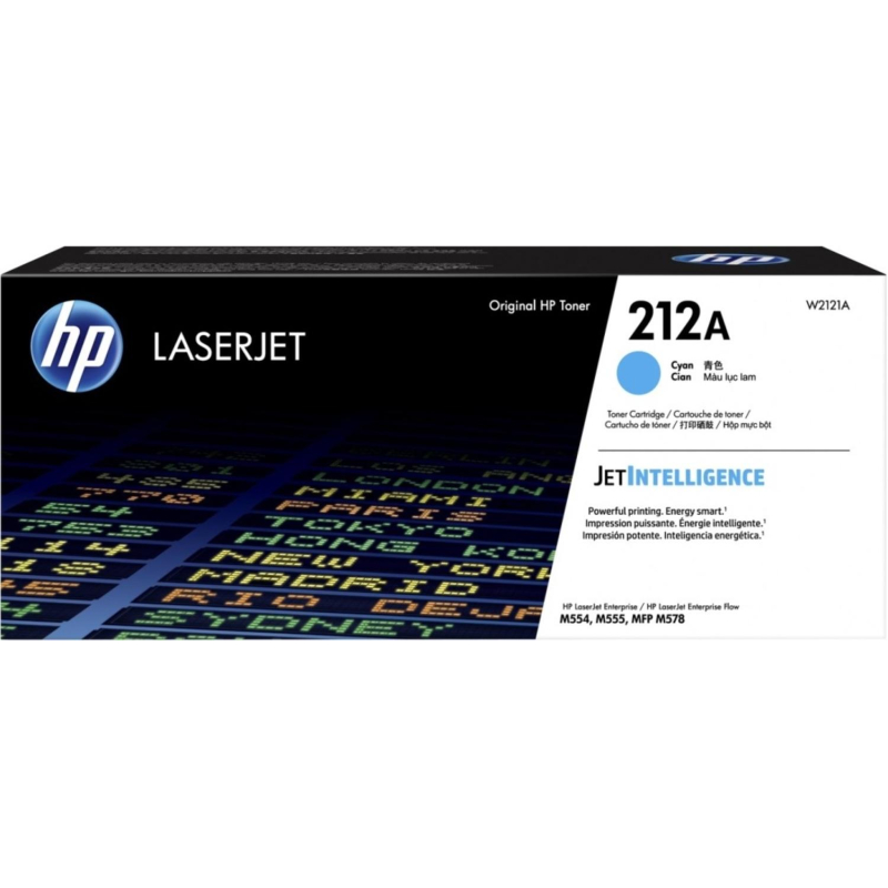 Картридж лазерный HP212A C W2121Aголуб.дляM554dn/M555dn/M555x/M578dn/M578c - фото 1