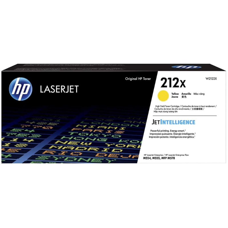 Картридж лазерный HP 212X Y W2122Xжелт.дляM554dn/M555dn/M555x/M578dn/M578x - фото 1