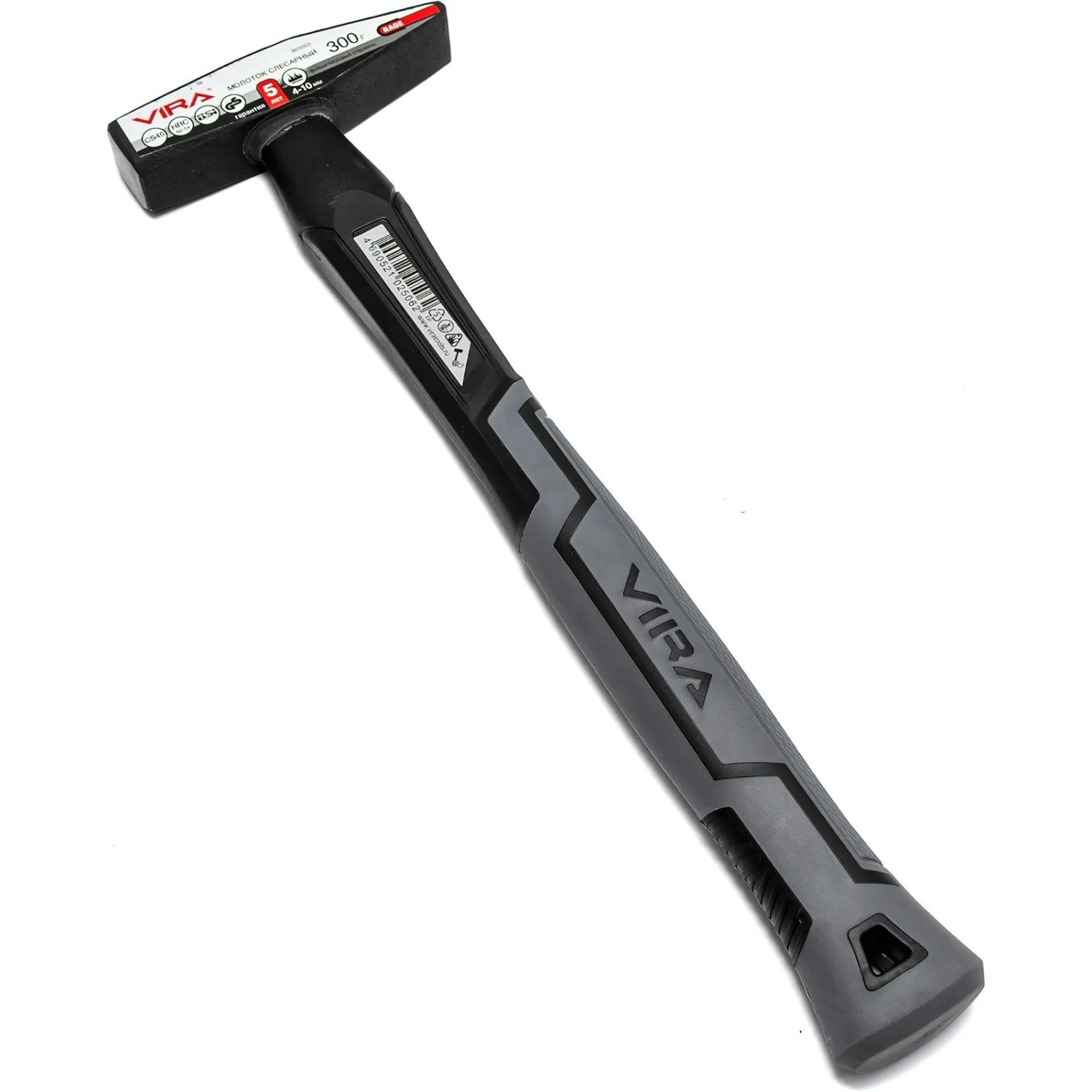 Молоток слесарный 300 г фибергласовая ручка VIRA RAGE 903003 - фото 2