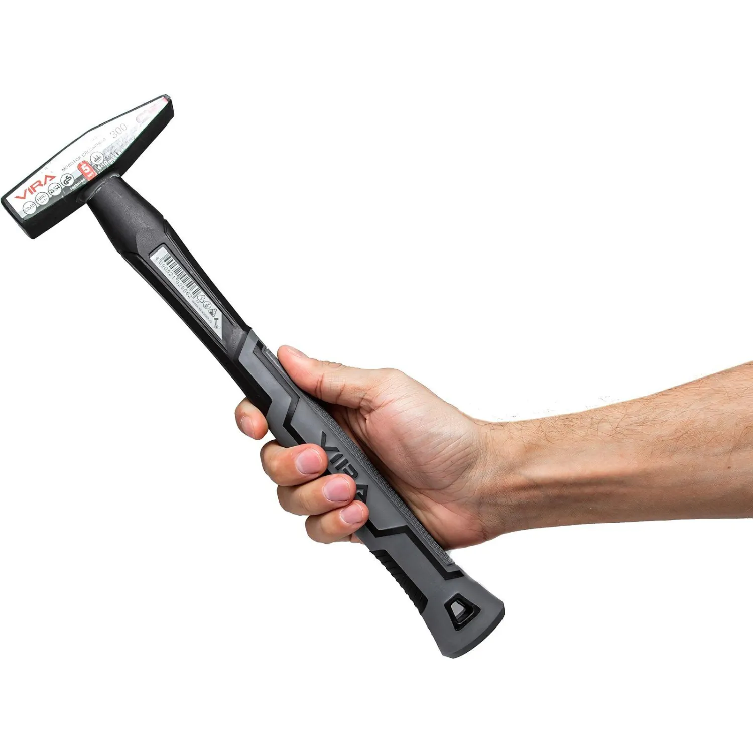 Молоток слесарный 300 г фибергласовая ручка VIRA RAGE 903003 - фото 5