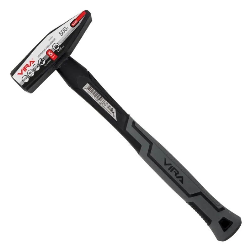 Молоток слесарный 500 г фибергласовая ручка VIRA RAGE 903005 - фото 1
