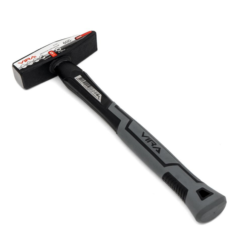 Молоток слесарный 600 г фибергласовая ручка VIRA RAGE 903006 - фото 2