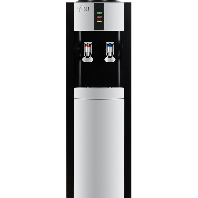 Кулер для воды напольный Ecotronic H1-LF Black c холодильником - фото 1