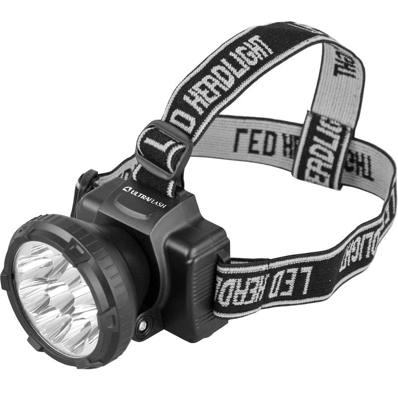 Фонарь налобный Ultraflash 9LED 33Лм,акк220,0,5Ач, - фото 1