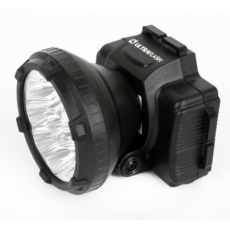 Фонарь налобный Ultraflash 9LED 33Лм,акк220,0,5Ач, - фото 4