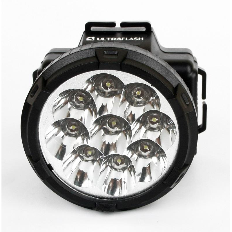 Фонарь налобный Ultraflash 9LED 33Лм,акк220,0,5Ач, - фото 5