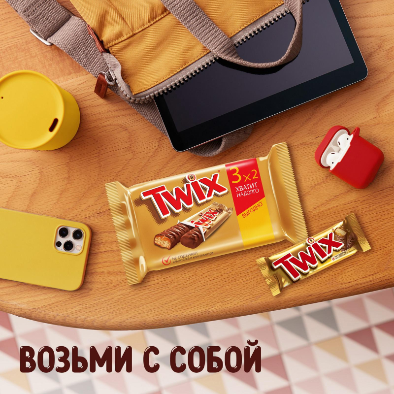 Шоколадный батончик Twix с карамелью и печеньем, 55гх3шт/уп - фото 6
