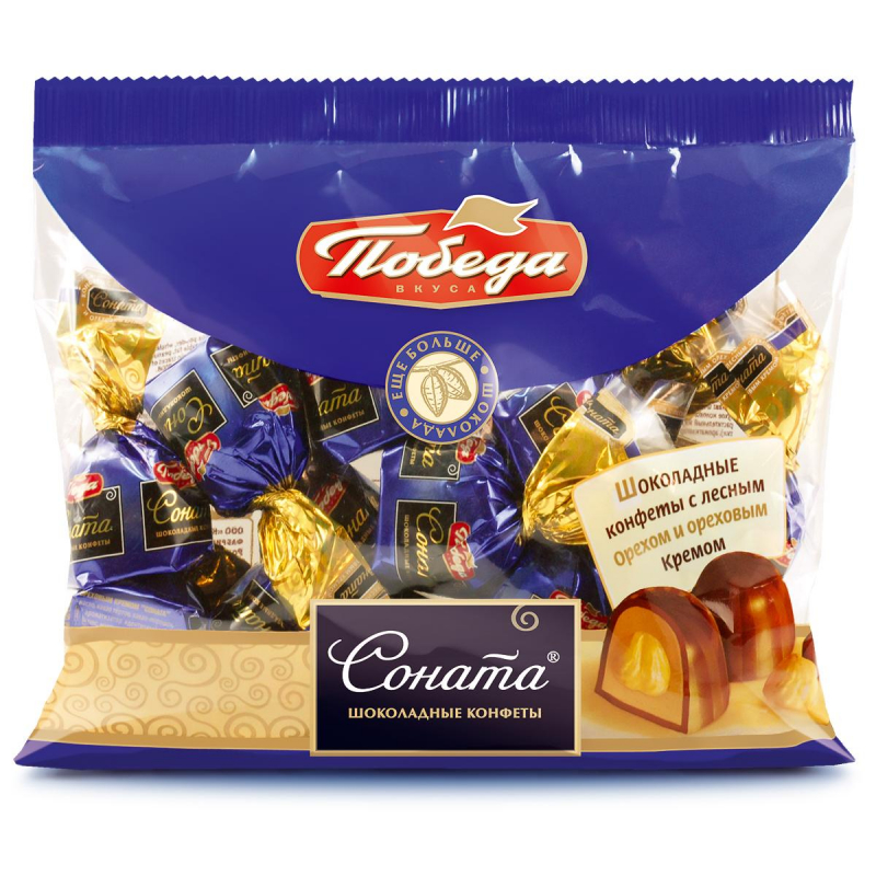 Конфеты шоколадные Победа вкуса шоколадные Соната, 200г 532 - фото 1