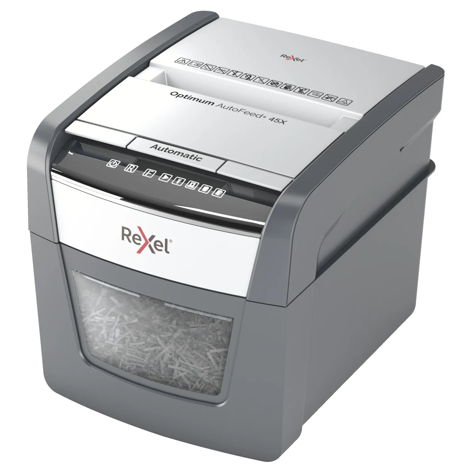 Шредер (уничтожитель) Rexel Optimum AutoFeed+ 45X 4ур.секр.,45лист,20л - фото 1