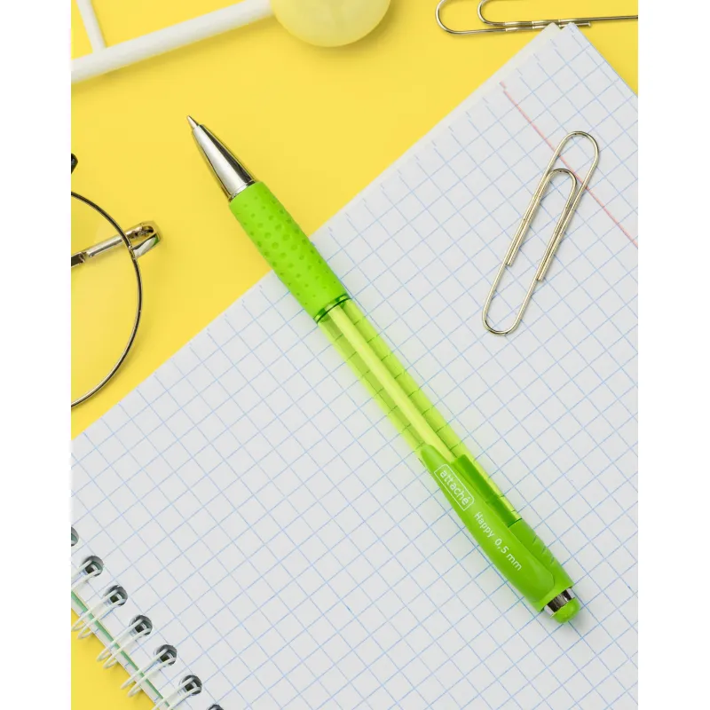 Ручка шариковая автомат. Attache Happy зелен корп,синяя, масл 12шт/уп - фото 7