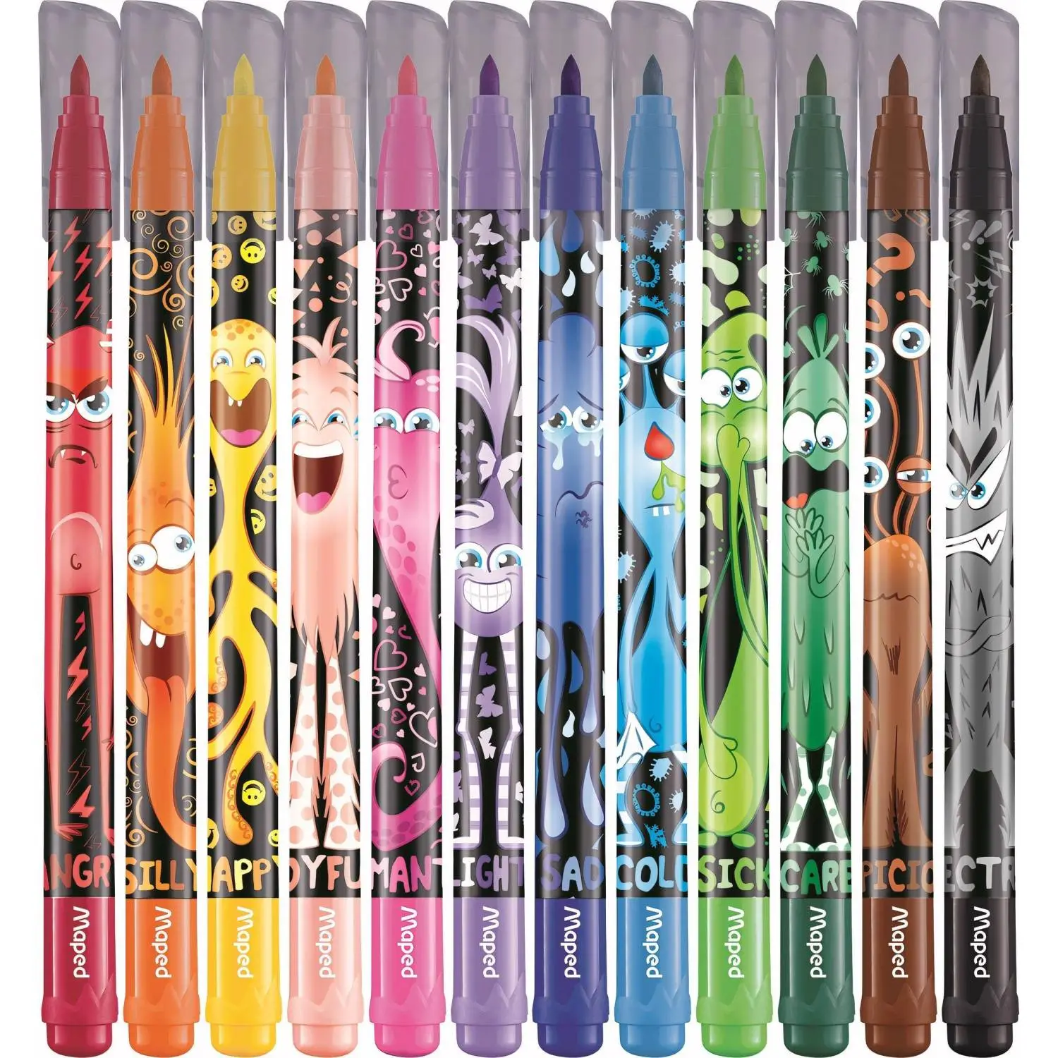 Набор для рисования Maped COLOR'PEPS MONSTER:12 флом,15 пласт.цв.кар,984718 - фото 3