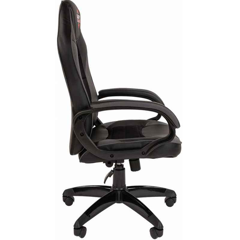 Кресло VT_EChair Easy Game-690 TPU кожзам черный/серый пластик - фото 3
