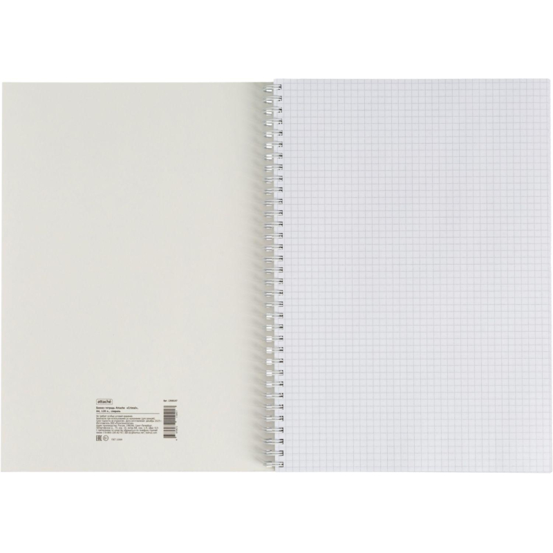 Тетрадь общая Attache Cristal,120л,клет,А4,спир,обл.мел.карт - фото 5