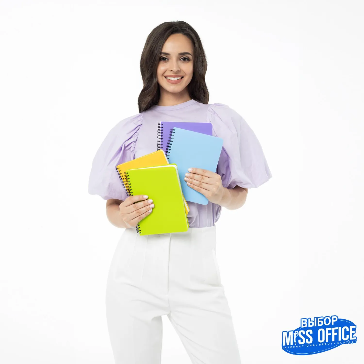 Бизнес-тетрадь А4,96л,кл,спир,пластик,тон.бл. Attache Bright colours Желтый - фото 10