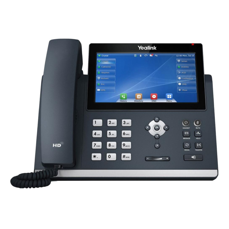 IP-телефон Yealink SIP-T48U, цв экран, 2 USB, 16 аккаун., PoE, GigE, без БП - фото 1