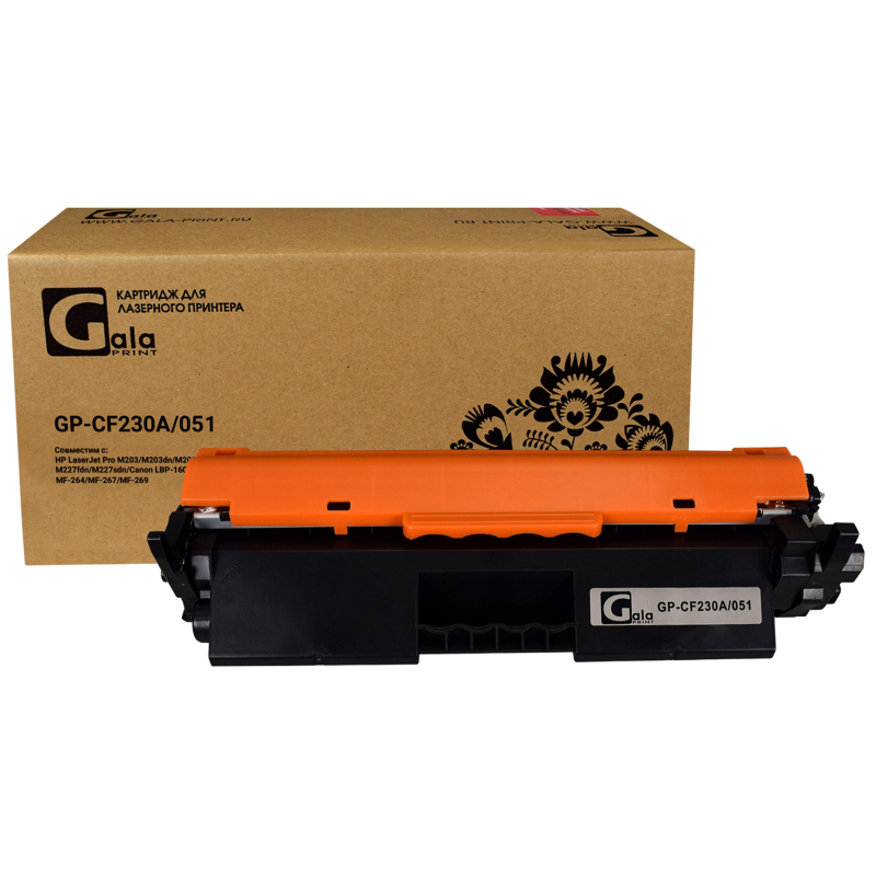 Картридж лазерный Galaprint 30A CF230A чер. для HP LJ Pro M203/M227 - фото 1