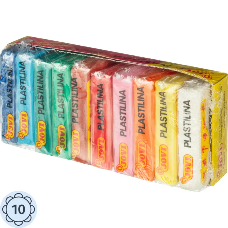 Пластилин на растит.осн.JOVI 10 цв.500 г, картон, 70/10S - фото 1