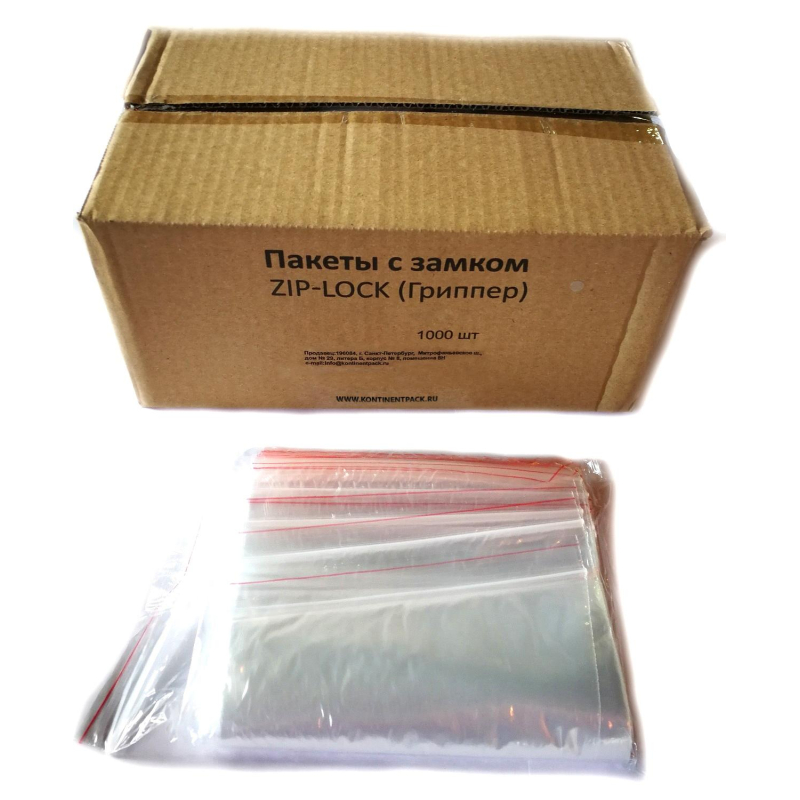 Пакет с замком (Zip-lock) 7х10 см 32 мкм 1000 шт/уп эконом - фото 5
