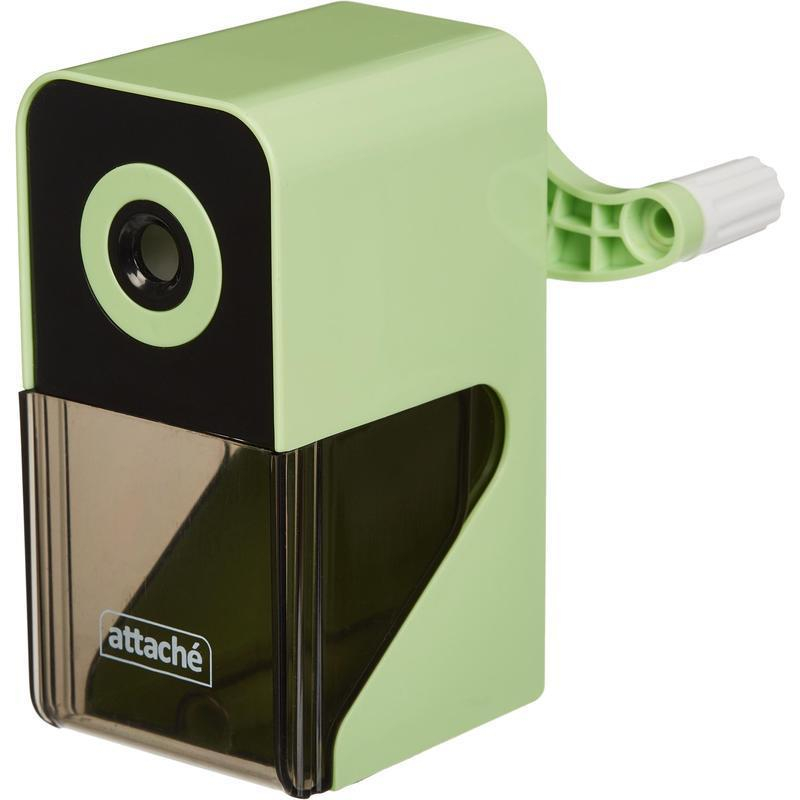 Точилка механическая Attache Bright Colours,авто-фиксация карандаша,зеленый - фото 1