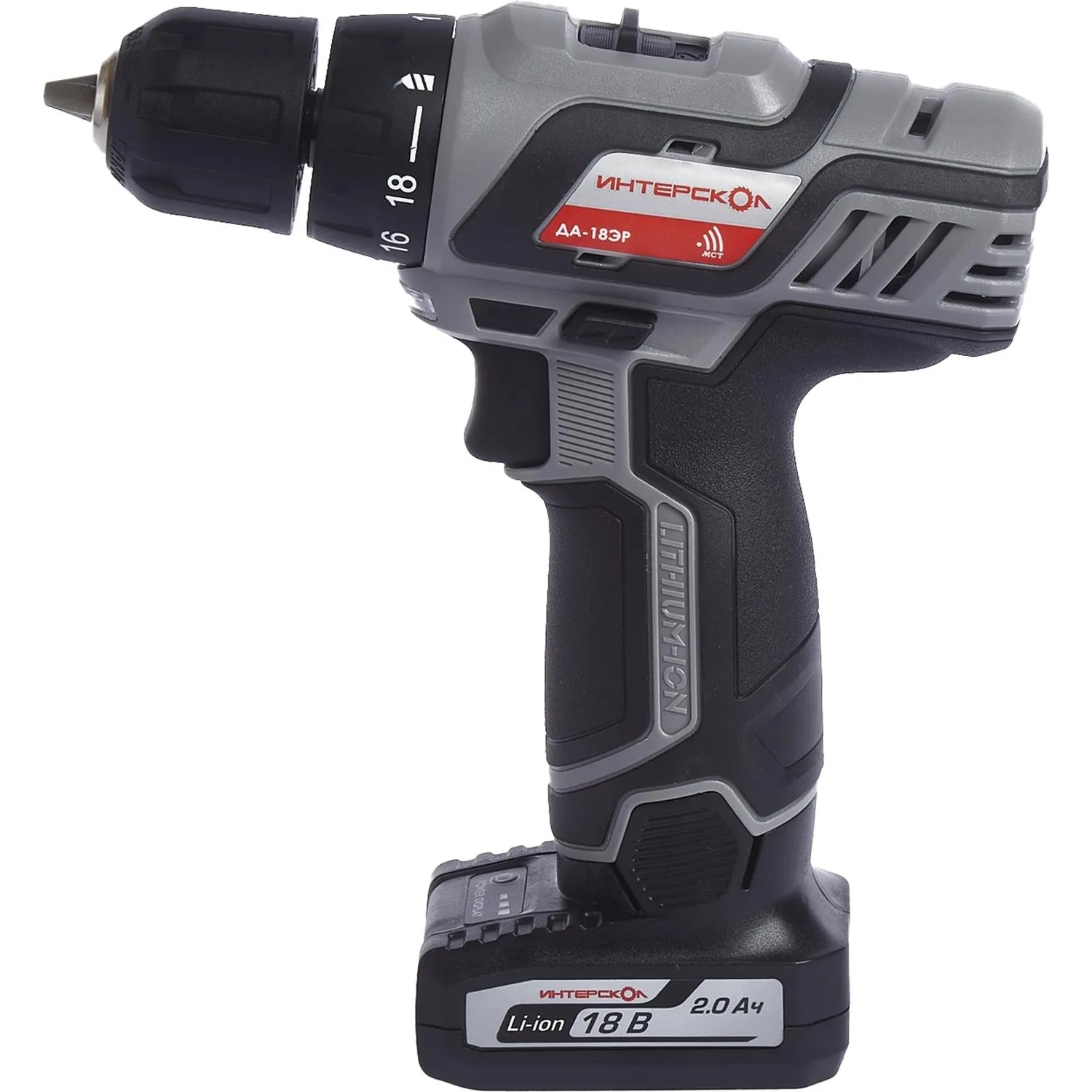Дрель-шуруповерт аккумуляторная Li-ion ИНТЕРСКОЛ ДА-18ЭР (436.2.2.20) - фото 3
