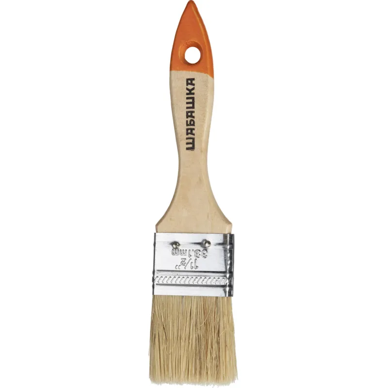 Кисть плоская Шабашка  №1,5/38,1 мм дерев.ручка 45968 - фото 3