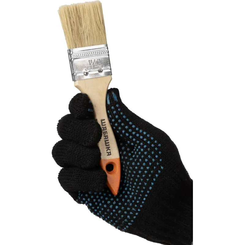 Кисть плоская Шабашка  №1,5/38,1 мм дерев.ручка 45968 - фото 6