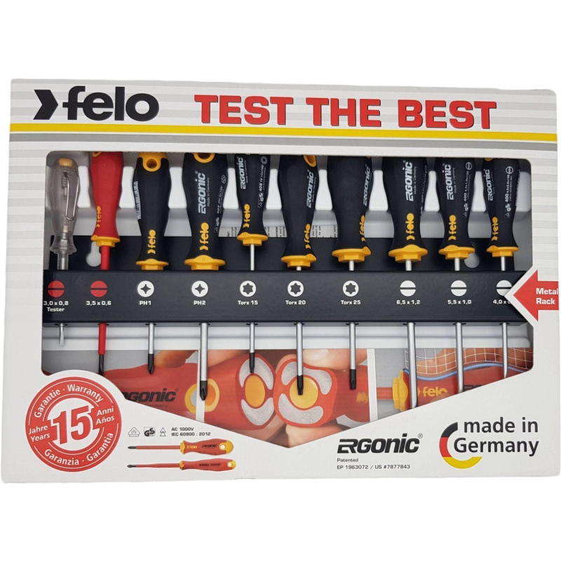 Набор отверток диэлектрических  Ergonic, 10 шт Felo 40091013 - фото 3