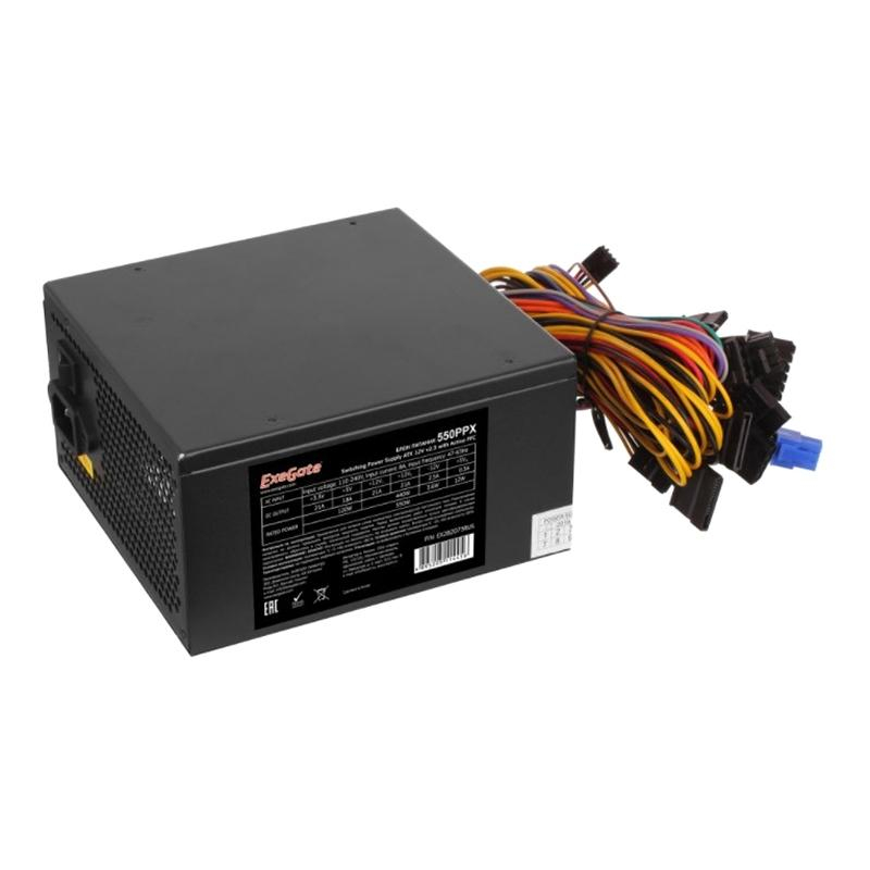 Блок питания ExeGate 550W 550PPX ATX,  14cm fan, black (EX282073RUS) - фото 2