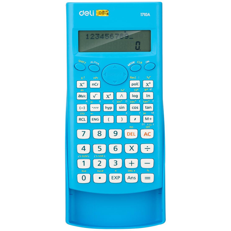 Калькулятор научный (ЕГЭ) Deli E1710A,10-р,2 стр,240 ф.,бат.,162х84мм,син - фото 2