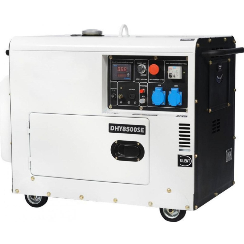 Генератор дизельный HYUNDAI 6.5кВт, AVR, эл.стартер (DHY 8500SE) - фото 1