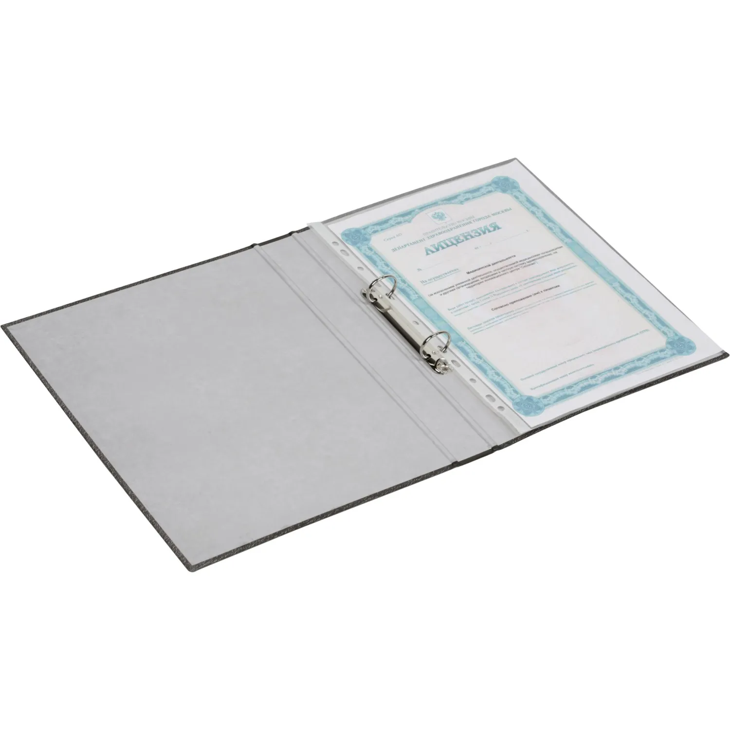 Папка на 2-х кольцах крафт, мрамор, 35мм 1,75 мм плотность - фото 5