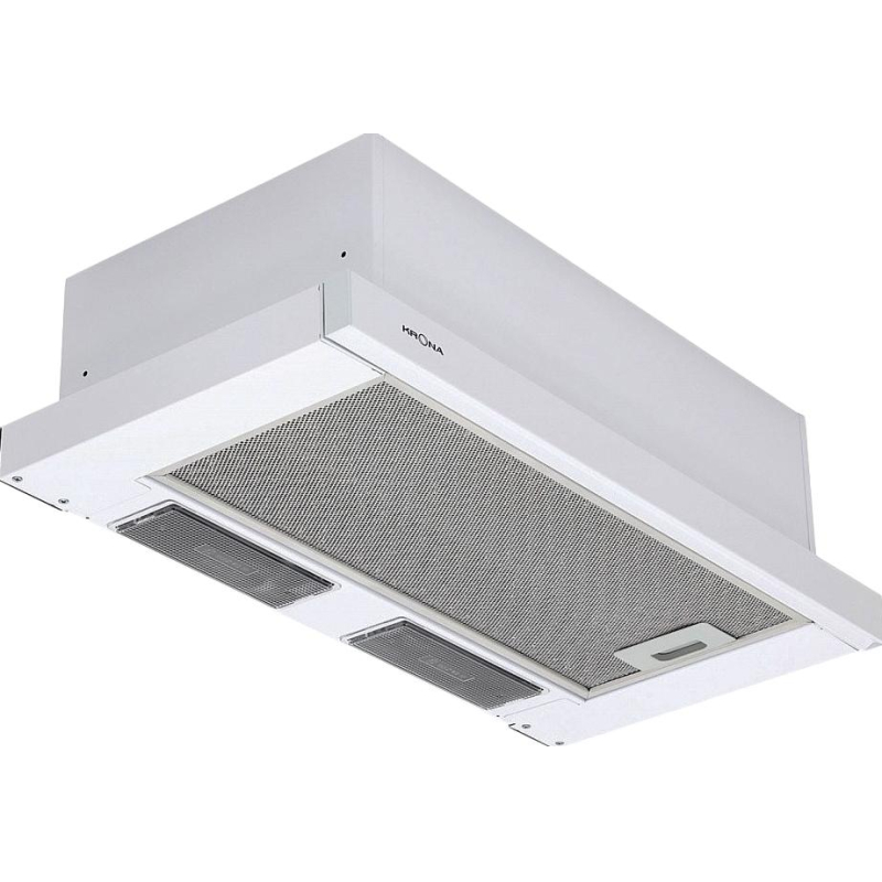 Вытяжка KRONA KAMILLA 600 WHITE (2 мотора)  встраиваемая, 1066 м?/ч, кнопки - фото 1