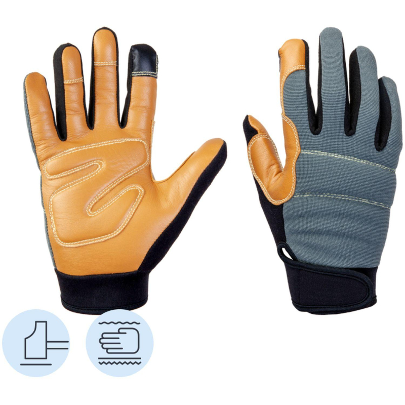 Перчатки защитные антивибрац кожаные Jeta Safety JAV06-10 р.XL - фото 1