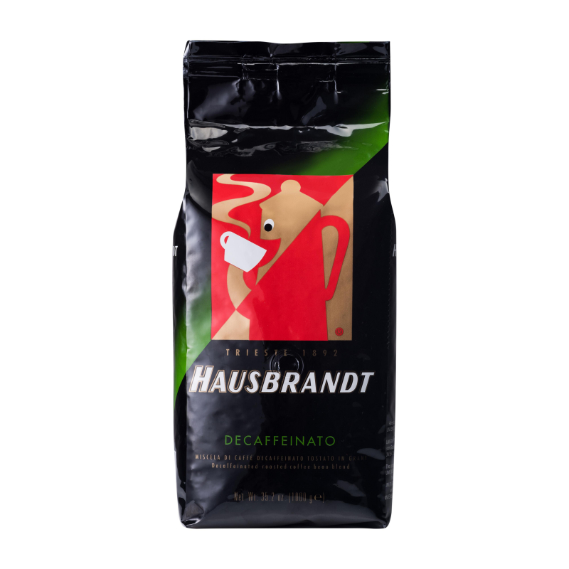 Кофе Hausbrandt в зернах Decaffeinated без кофеина, 1кг - фото 1