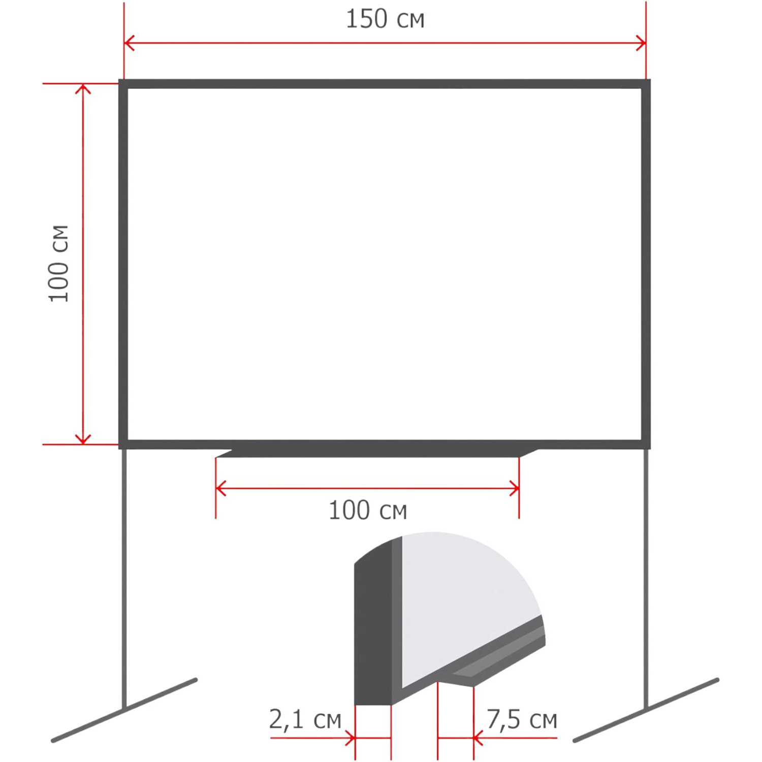 Доска меловая-магнитн-зелен/маркер-белая Attache Twist100х150вращ.моб.усил - фото 3