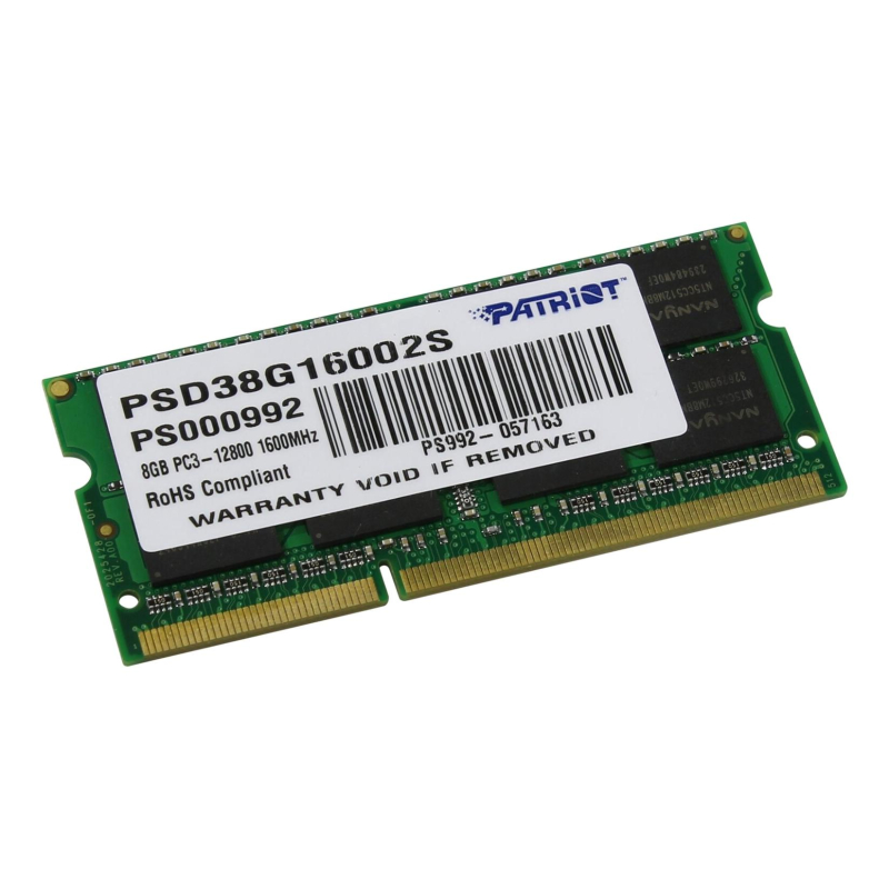 Модуль памяти Patriot SL DDR3 8GB 1600MHz SODIMM (PSD38G16002S) - фото 2