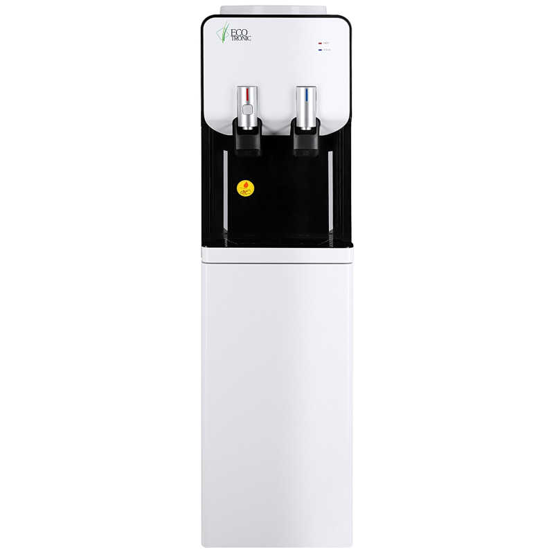 Кулер напольный ECOTRONIC M40-LCE white-black со шкафчиком - фото 1