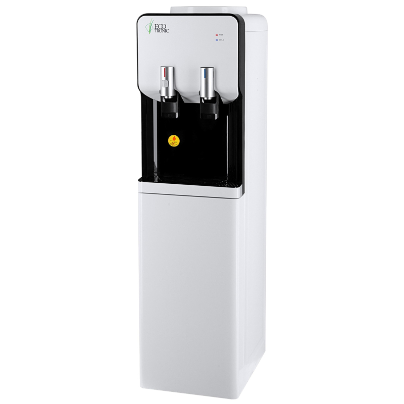 Кулер напольный ECOTRONIC M40-LCE white-black со шкафчиком - фото 2