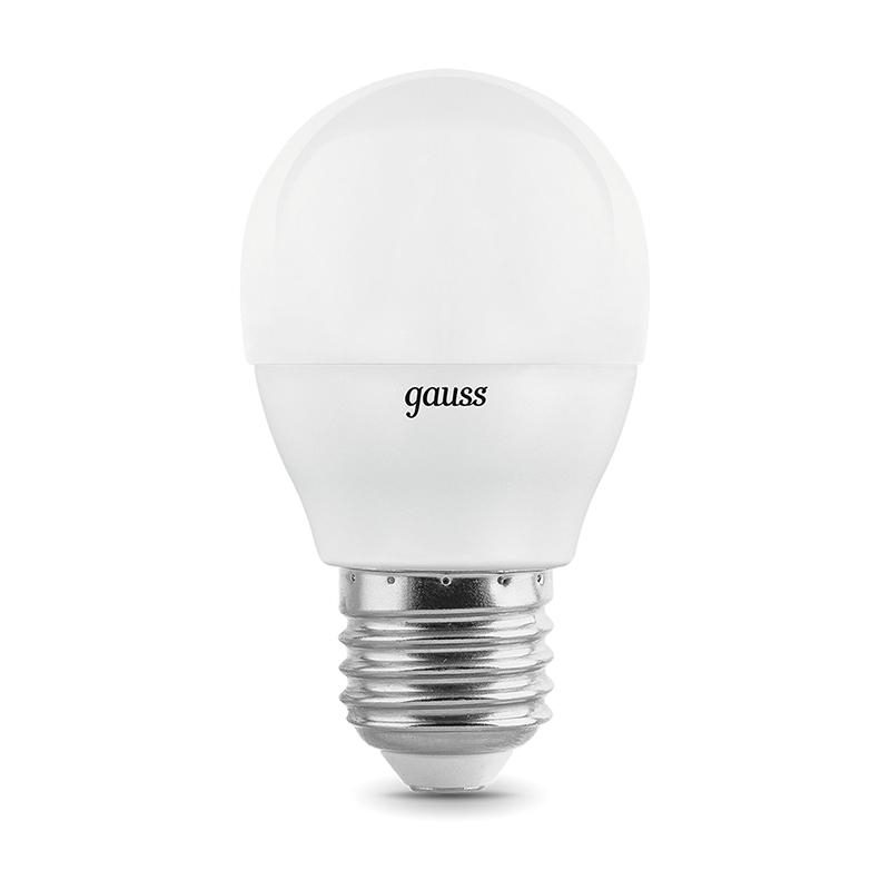 Лампа светодиодная Gauss Elementary 7W E27 Шар 4100K 470lm 3шт/уп 53227T - фото 3