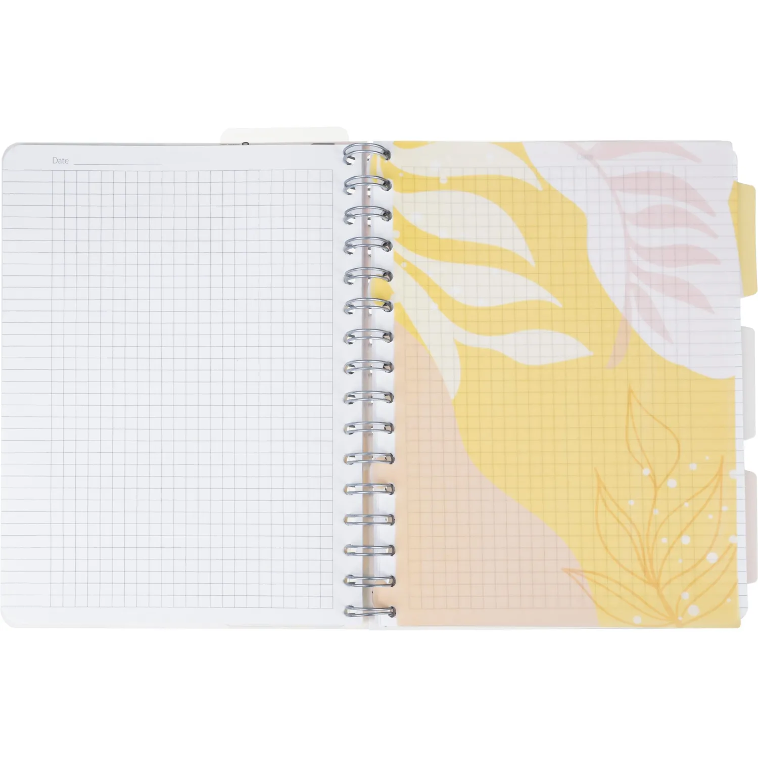 Бизнес-тетрадь 120л,клетка,А5 Flora 1,пласт.обл,серебр.спир,3раздел,линейка - фото 7