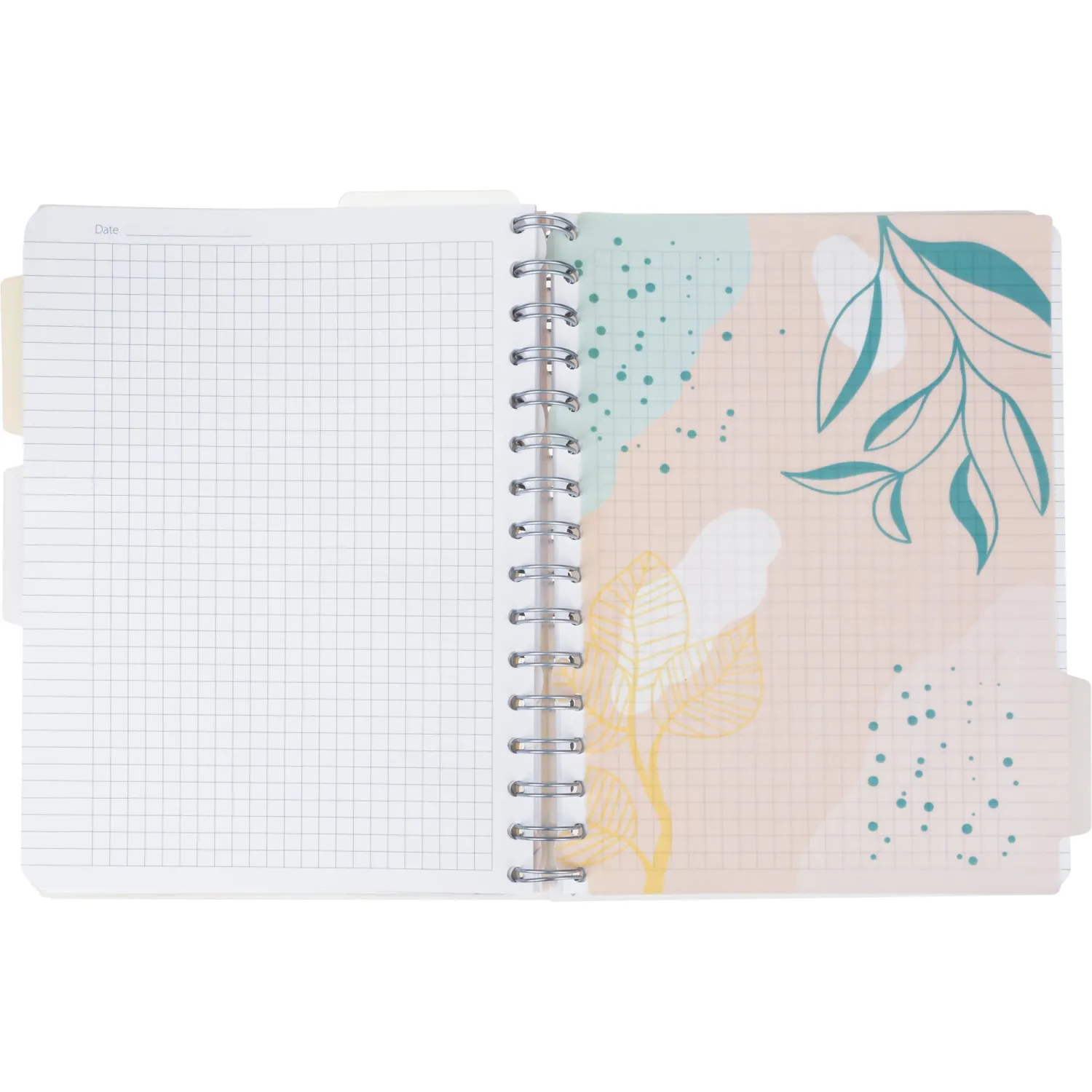 Бизнес-тетрадь 120л,клетка,А5 Flora 1,пласт.обл,серебр.спир,3раздел,линейка - фото 9